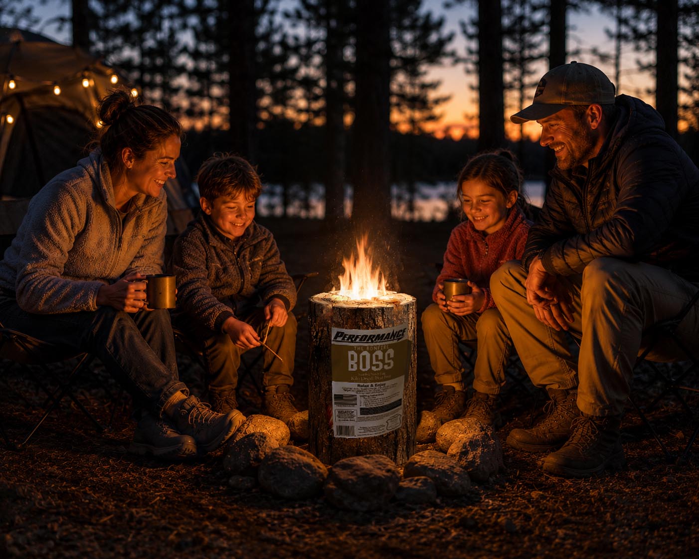 Swedish torch bonfire boss camping