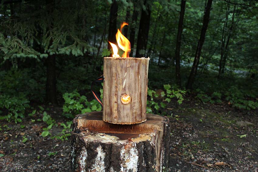 Swedish torch firewood camping wisconsin